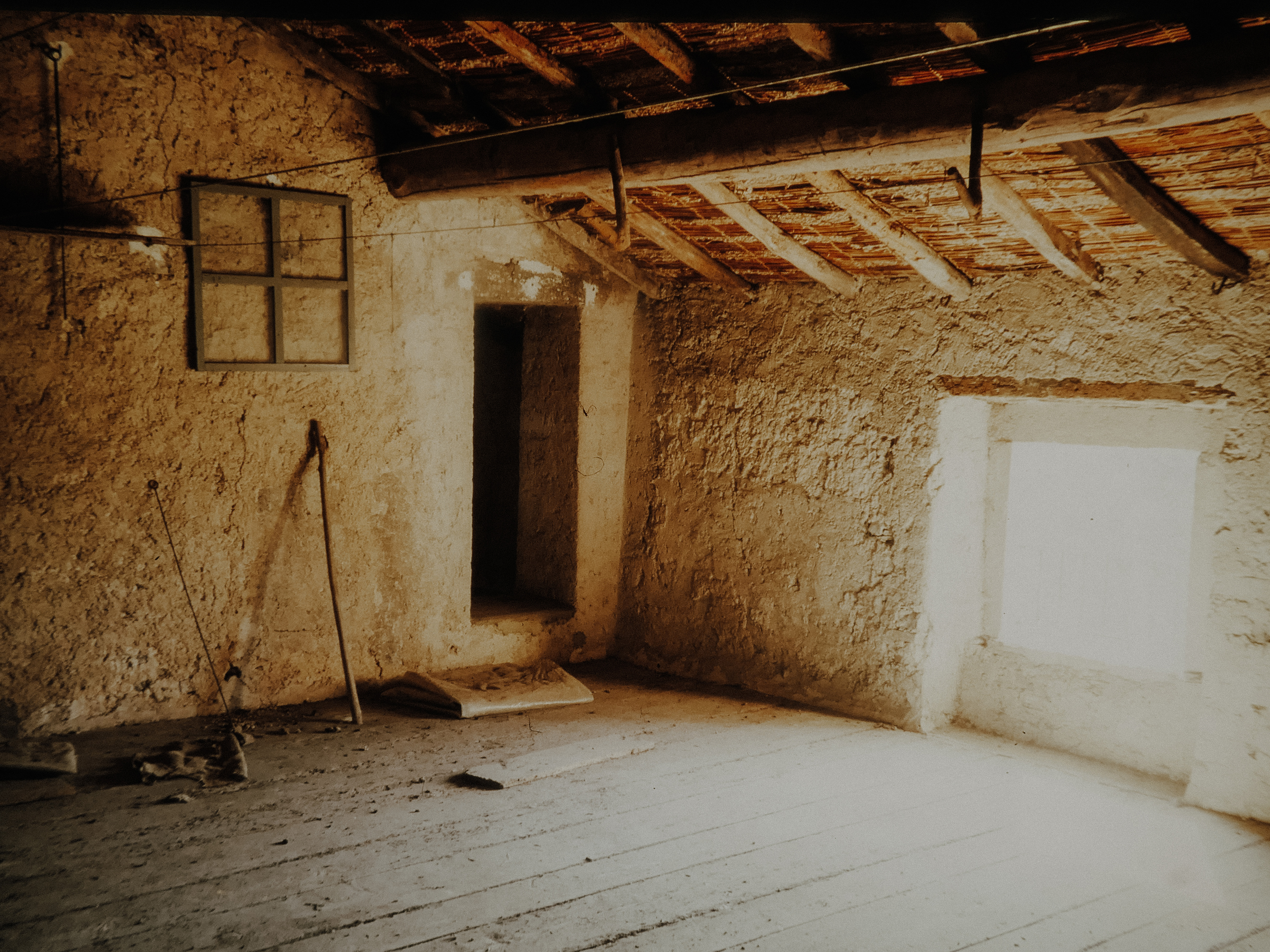 Innenraum des Bauernhaus – noch unrenoviert