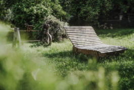 Garten mit Sonnenliege